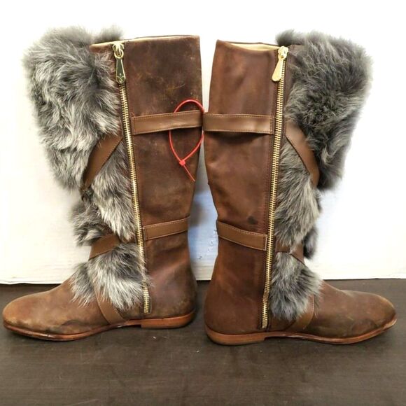 EMU Australia Bauxite Hi Brown Leather and Fur Boots - Size 7 - NWT - Picture 3 of 6